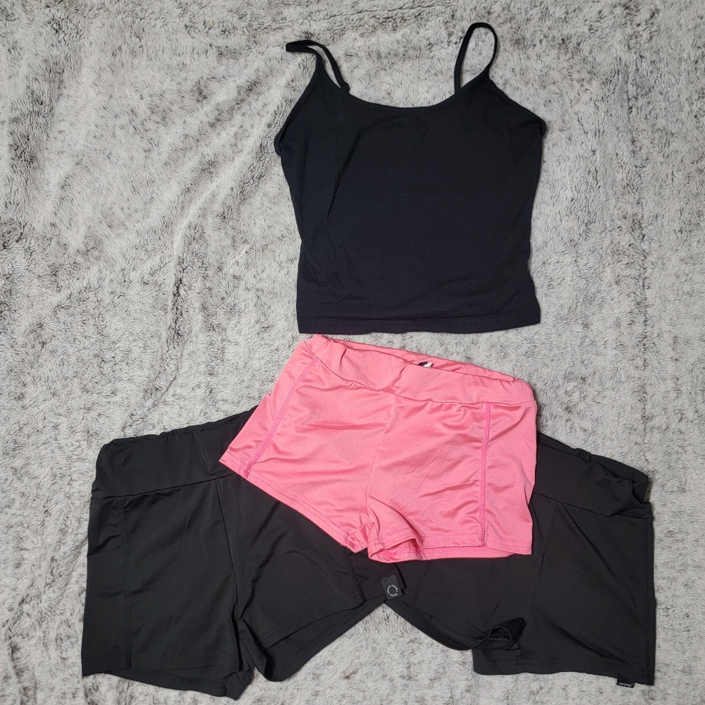 Shein Bundle - 3 Stretch Shorts and 1 Tank Top - XS / S
